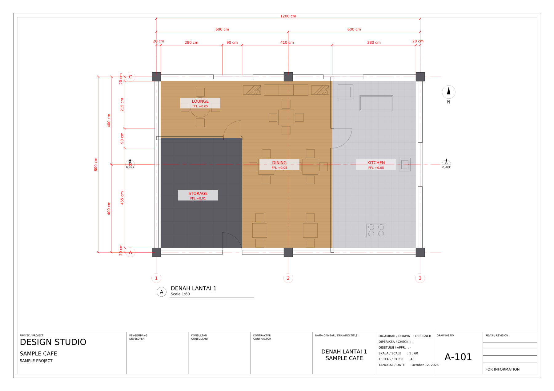 Floor plan sheet generated from the spec