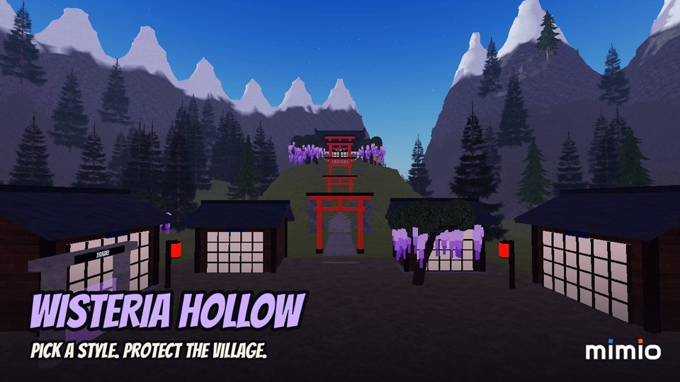 Wisteria Hollow: the village at dusk
