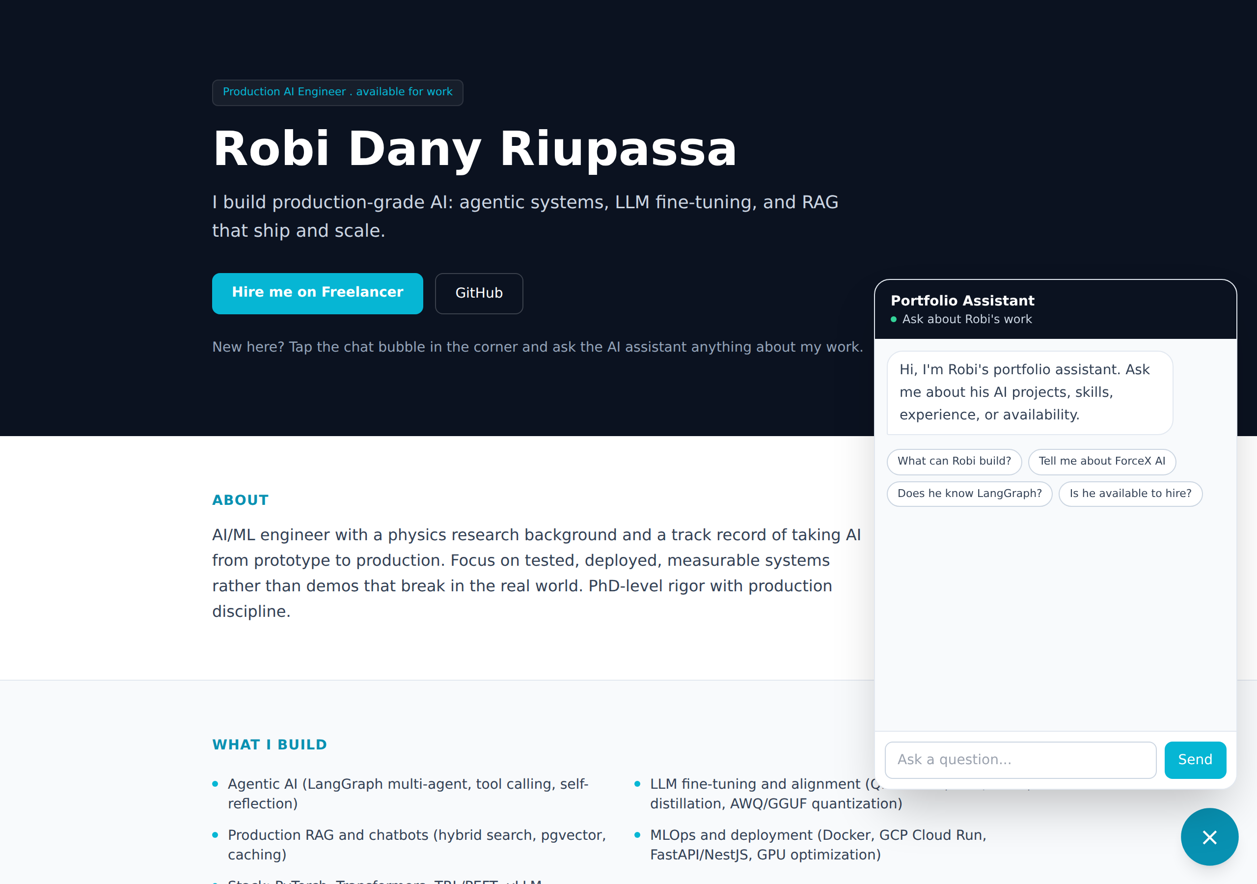 Portfolio AI Assistant